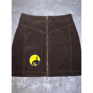 Nightmare Before Christmas Patch Mini Skirt Brown sz4
